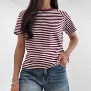 Levi's Red and White Fitted Short Sleeve Tee